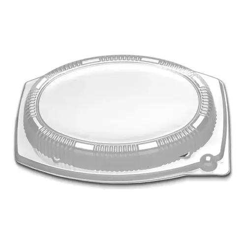 10 x 8 inch Oval Clear Polystyrene Dome Platter Lid 10 x 8 inch Oval Clear Polystyrene Dome Platter Lid