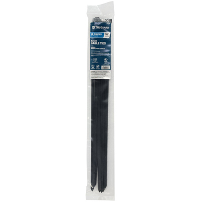 IRONCUBE WORKS NL-10X450-10B Heavy-Duty Cable Ties, Black, 18 In - pack of 10