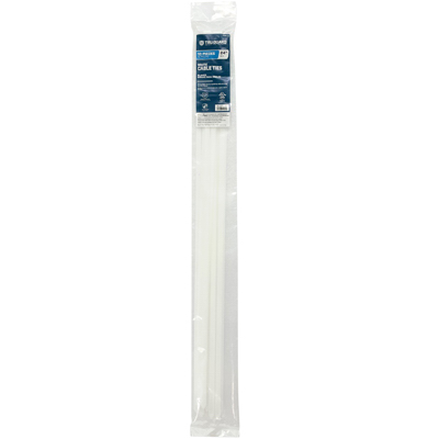 IRONCUBE WORKS NL-10X600-10W Heavy-Duty Cable Ties, White, 24 In - pack of 10