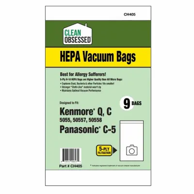 SUPPLIES ON DEMAND Kenmore & Panasonic Vacuum Cleaner Bags Type Q C & C-5 HEPA 9-Pk. CH405