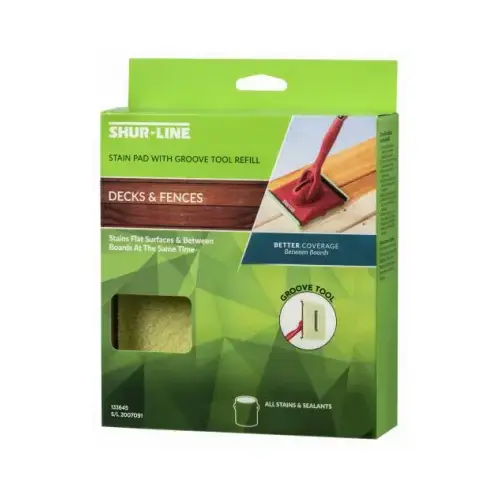 Deck & Fence Stain Pad Refill, With Groove Tool