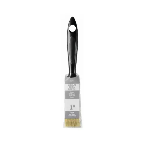 Flat Paint Brush, China Bristles, 1 In. Flat Paint Brush, China Bristles, 1 In.