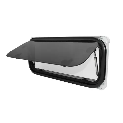 600 mm x 250 mm Double-Pane Flat Acrylic Window White Blinds 600 mm x 250 mm Double-Pane Flat Acrylic Window White Blinds