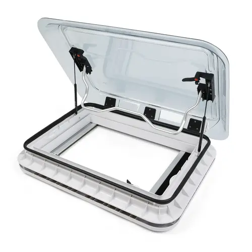 700 mm x 500 mm Roof Skylight Hatch Fly Net + White LED