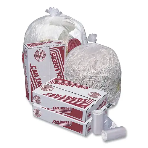 HD Mini Roll Trash Liner, 12 to 16 gal, 6  , 24 in W x 33 in H, Natural - pack of 20