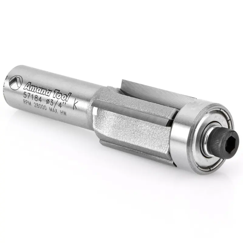 Amana Tool 3/4 x 3 Super Flush Trim Bit 4-Flute 1/2 Shank 57184 Amana Tool 3/4 x 3 Super Flush Trim Bit 4-Flute 1/2 Shank 57184