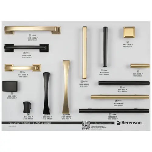 BLACK AND GOLD DISPLAY BOARD