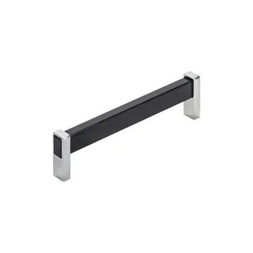 Prism Cabinet Pull, 6-5/16" CTC, Black with Polished Chrome Prism Cabinet Pull, 6-5/16" CTC, Black with Polished Chrome