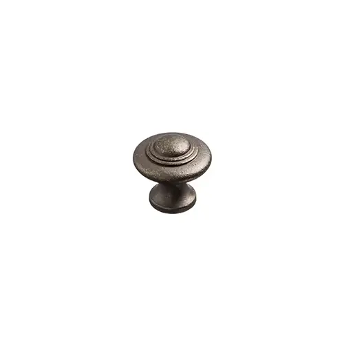 Colonial Bronze Distressed Series, Solid Brass Knob 1-3/8" Dia., Oil Rubbed Bronze Finish