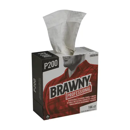 GP PRO Brawny Professional P200 Disposable Cleaning Towel Tall Box White GP PRO Brawny Professional P200 Disposable Cleaning Towel Tall Box White