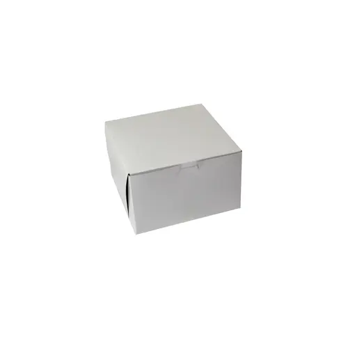 WHITE LOCK CORNER BAKERY BOX 8X8X5 WHITE LOCK CORNER BAKERY BOX 8X8X5