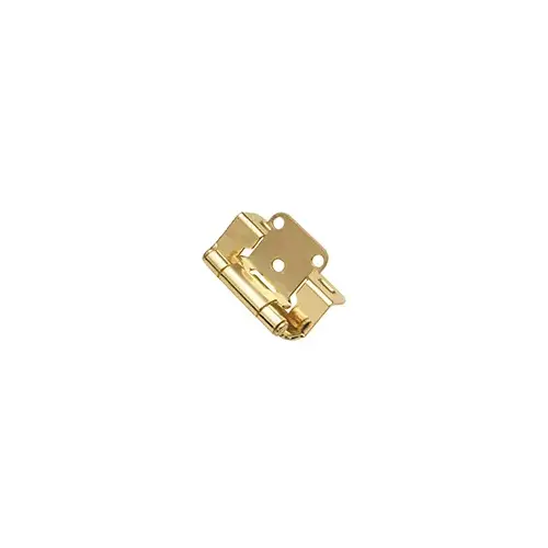 Self-Close 1/2" Overlay Face Mount Hinge, Screw-on Polished Brass Self-Close 1/2" Overlay Face Mount Hinge, Screw-on Polished Brass