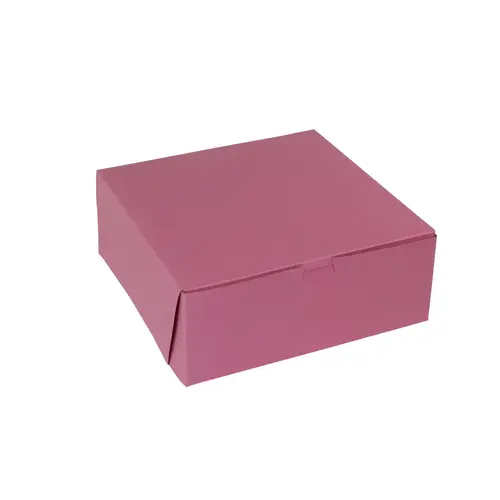 10 X 10 X 4 STRAWBERRY 1 PIECE BAKERY CORNERLOCK 100/BUNDLE Bakery Box