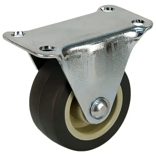 Rigid Caster With 2" Polyurethane Wheel No Brake, Plate Mount 125lb Capacity Rigid Caster With 2" Polyurethane Wheel No Brake, Plate Mount 125lb Capacity