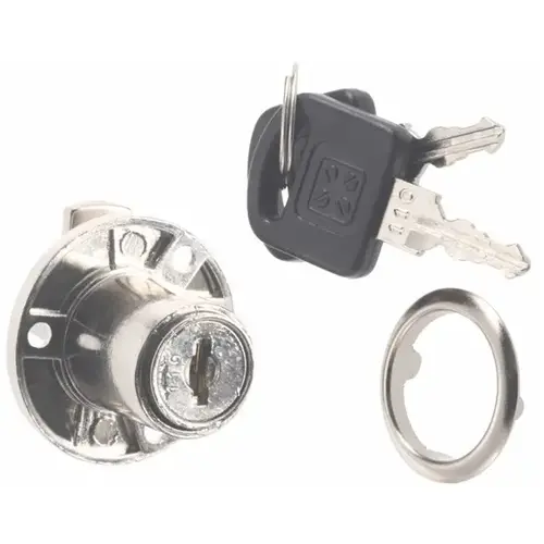 Drop-Flap Lock, 3/4" Hole Cylinder Nickel Drop-Flap Lock, 3/4" Hole Cylinder Nickel