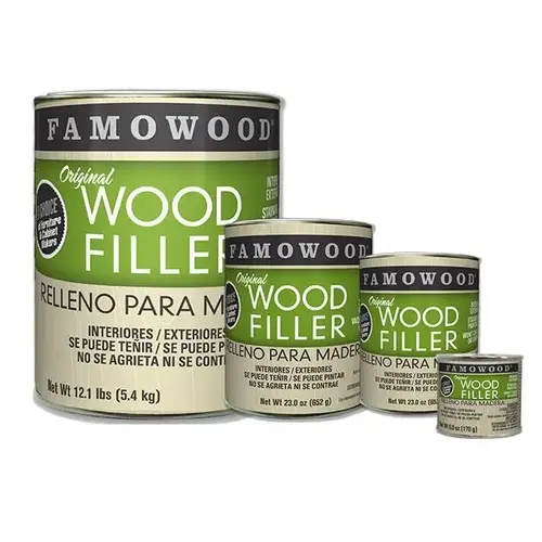 Wood Filler, Solvent-Based, 23 oz, Natural/Tupelo/White Pine Wood Filler, Solvent-Based, 23 oz, Natural/Tupelo/White Pine