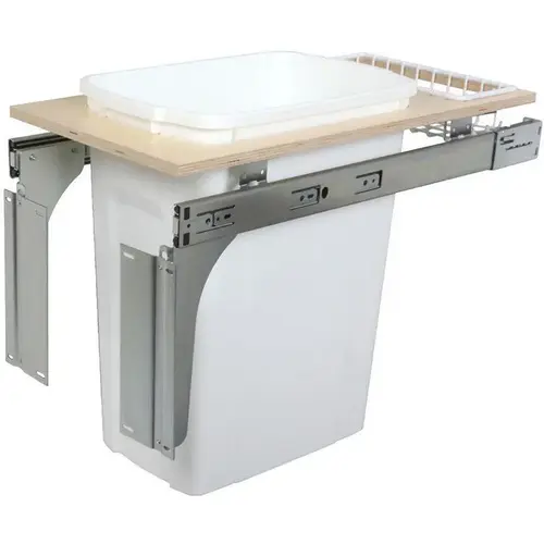 TOP-MOUNT SGLE WHT 50QT,TRASH PULL-OUT White TOP-MOUNT SGLE WHT 50QT,TRASH PULL-OUT White