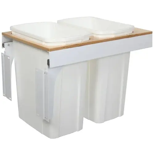 SOFT CLOSE DBL SLVR 35QT TRASH PULL-OUT Platinum SOFT CLOSE DBL SLVR 35QT TRASH PULL-OUT Platinum