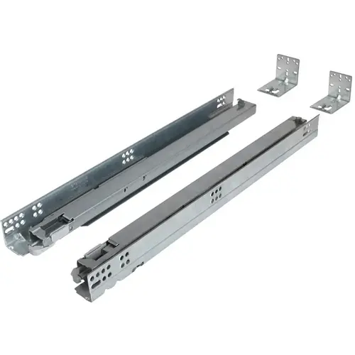 Grass DynaPro 21" Soft-Close Full Extension Undermount Drawer Slides, Roller Bearing Zinc