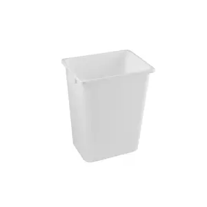 Kessebohmer USA Inc 2507349010 Kessebohmer 36 quart White Trash Can, 10-1/2"W x 18"H x 10-1/2"D