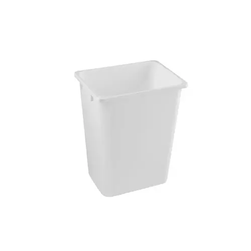 Kessebohmer 36 quart White Trash Can, 10-1/2"W x 18"H x 10-1/2"D Kessebohmer 36 quart White Trash Can, 10-1/2"W x 18"H x 10-1/2"D