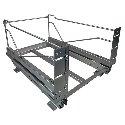 Kessebohmer 15-1/4"W Pull Out Carriage with Soft-open/Soft-close Full extension Slides Silver Kessebohmer 15-1/4"W Pull Out Carriage with Soft-open/Soft-close Full extension Slides Silver
