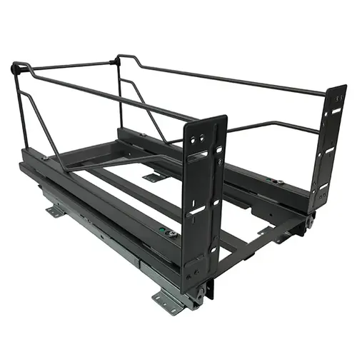 Waste Container Pullout Frame Only with Soft-open & Soft-Close, 12.25"W Anthracite, Bottom Mount Waste Container Pullout Frame Only with Soft-open & Soft-Close, 12.25"W Anthracite, Bottom Mount