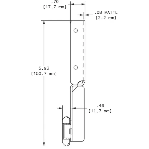 Knape & Vogt 8072PEZ EB 22 8072 EZ Pivot Door Slide with Baseplate ...