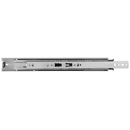 Knape and Vogt 22" Full Extension Hold-in anti-rebound Ball Bearing Drawer Slides 8400 Series, Cabinet Member Unhanded Side Mount Zinc Bulk-Pack