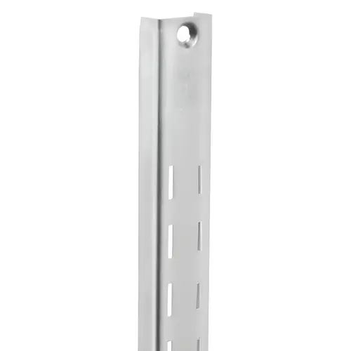 84" KV85 Heavy-Duty Double Slot Shelf Standard, 16-Gauge Steel Material, 1-1/4" Width, 1/2" Depth, White Finish