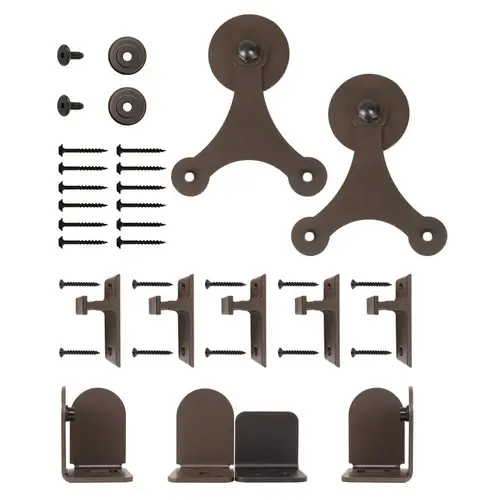 Barn Door Hardware Kits Atlantis Series, Oil Rubbed Bronze