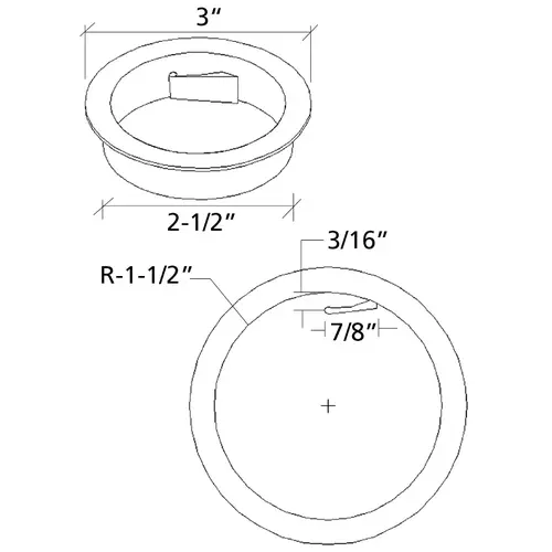 Round Wire Gripping Grommets, 2-1/2" Bore Hole Black Round Wire Gripping Grommets, 2-1/2" Bore Hole Black