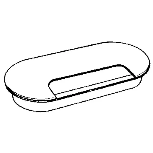 6-1/2" x 3" Oval Desk Grommet Set, Matte Black