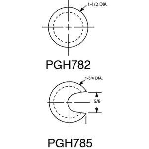 HUGHES SUPPLY H-0785-T-11009/C Round Wire Grommets, 1-3/4" Bore Hole Plastic Cover Caps White