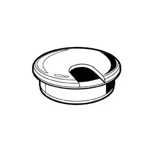 Hardware Concepts, Inc. 6727-010 2PC 1-7/8 ROUND ECONOMY GROMMET WHT White