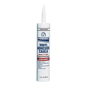 Phenoseal 5113600006 All-Purpose Vinyl Adhesive Caulk, 10 Fl oz Cartridge, Translucent