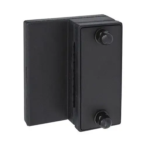 Steel Flat Rail Door Stop for Rolling Barn Doors, Black Steel Flat Rail Door Stop for Rolling Barn Doors, Black