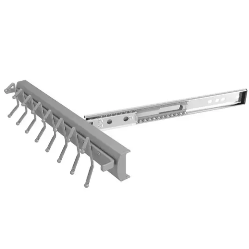 Premiere Satin Nickel 2-9/16"W x 13-11/16"D Swivel Tie Rack, Steel Premiere Satin Nickel 2-9/16"W x 13-11/16"D Swivel Tie Rack, Steel