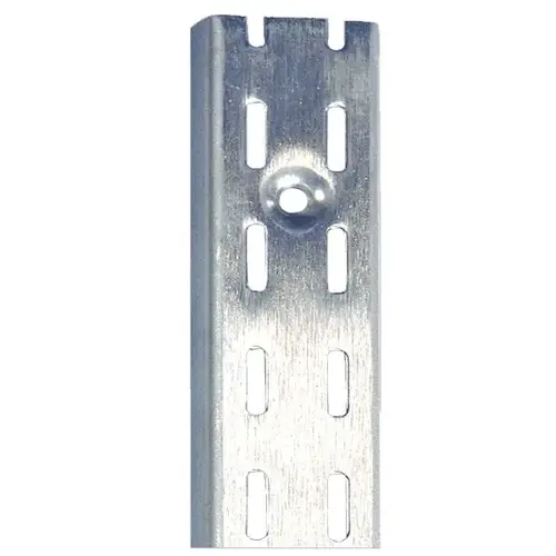 3 ft RV44 Heavy-Duty Double Slot Shelf Standard, Satin Zinc Finish Brillatone (Zinc)