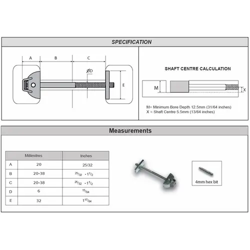 4MM HEX DRIVE BIT FOR ZIPBOLT 4MM HEX DRIVE BIT FOR ZIPBOLT