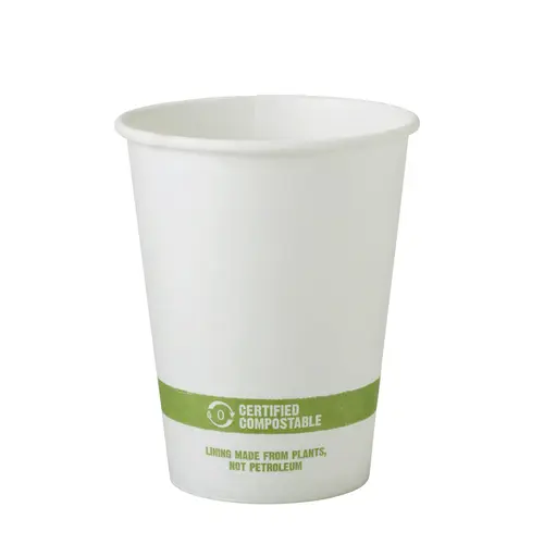 Paper Hot Drink Cups W/ Ingeo Lining 12 Oz White - pack of 1000 Paper Hot Drink Cups W/ Ingeo Lining 12 Oz White - pack of 1000