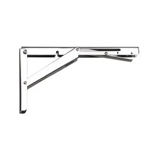305.5 x 26 x 165mm Folding Shelf Bracket, Electro Polished Finish 305.5 x 26 x 165mm Folding Shelf Bracket, Electro Polished Finish