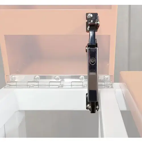 Lid Supports and Down Stays Heavy Spring Loaded Lid Stay, Back-Mount 104 lb Torque