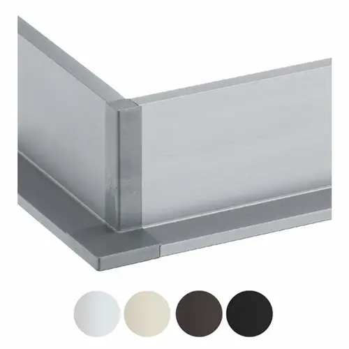 6K400-L Outer Corner, Silver (Matches Clear Anodized) 1-1/8" Width, Plastic 6K400-L Outer Corner, Silver (Matches Clear Anodized) 1-1/8" Width, Plastic