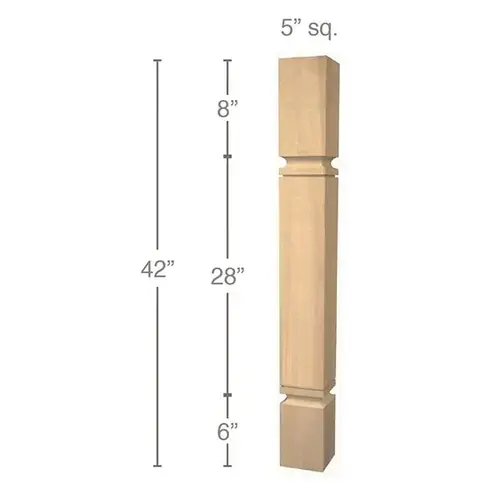 42" x 5" x 5" Metro Cam Bar Column, Cherry 42" x 5" x 5" Metro Cam Bar Column, Cherry
