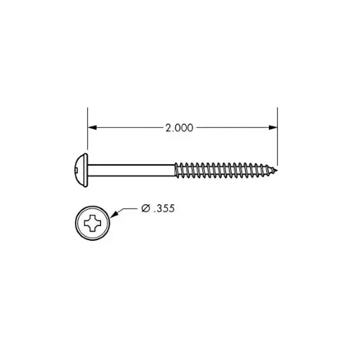 HAR-079 NO. 7X2 WASHER HEAD COMBO SCREW - pack of 400