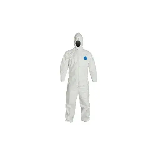 COVERALL TYVEK ELASTIC W/A HOOD XL White