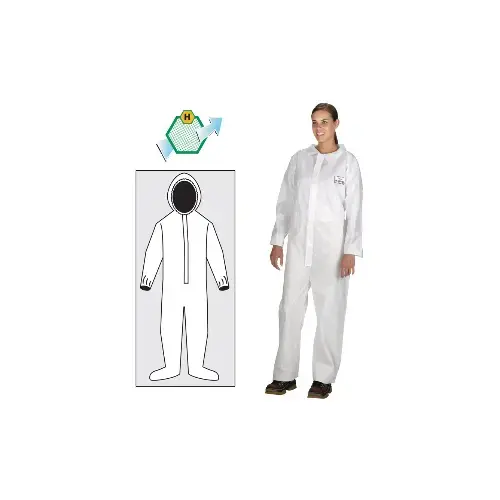 COVERALL,ELASTIC WRISTS,BOOTS,HOOD,2XL White