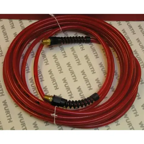 1/4" x 25 ft Air Hose with 1/4" MPT, Red 1/4" x 25 ft Air Hose with 1/4" MPT, Red