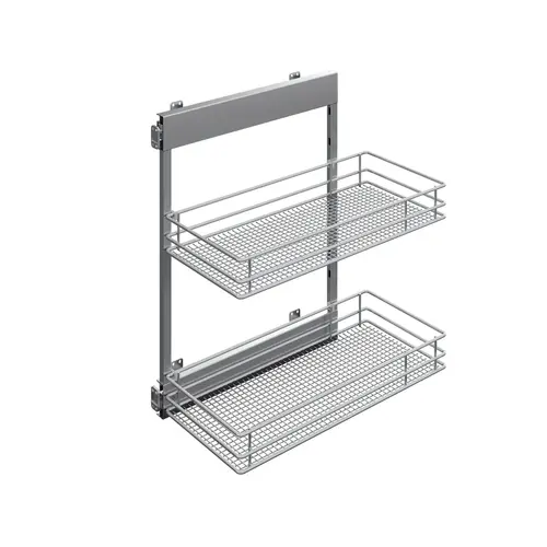 SUB Side Saphir Platinum 4-1/16" 2-Shelf Base Cabinet Pullout Organizer with Soft-Close Slides